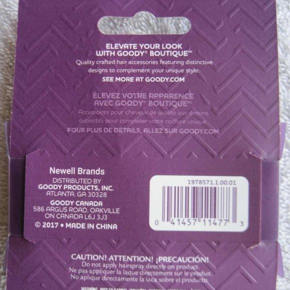 2 Goody Boutique Oval Textured Metal Hair Barrettes Secure Back Clips Stay Tight - Picture 12 of 12